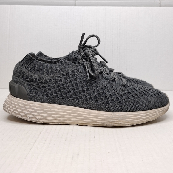 Nobull Unisex Gray Knit Lace Up Training Running Athletic Sneakers Shoes - Picture 3 of 15